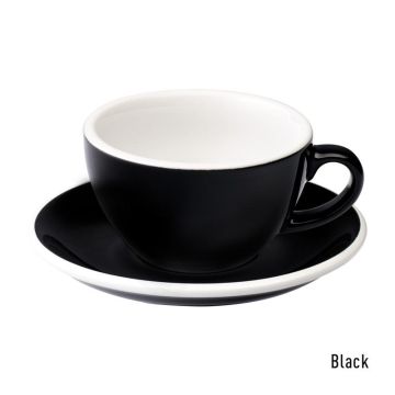 Loveramics egg cappuccino tasse et soucoupe (200ml) noir