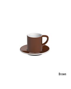 Loveramics bond espresso tas en ondertas (80ml) bruin
